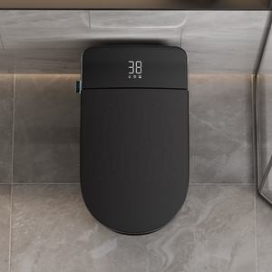 โถสุขภัณฑ์อัจฉริยะเซรามิกสีดำทันสมัย พร้อมรีโมทคอนโทรล ระบบชำระล้างสองโหมด ไฟกลางคืน เซ็นเซอร์อัตโนมัติ และระบบทำความร้อนที่นั่งอัจฉริยะ - Product Image 6