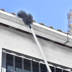 Brosse de <span class=keywords><strong>nettoyage</strong></span> de gouttière de toit en acier inoxydable écologique extensible - Product Image 1