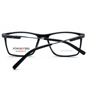 Monturas de Gafas Cuadradas Grises Jack 52-18-143, Montura Completa Unisex, Protección Anti-UV, Diseño Moderno - Product Image 3