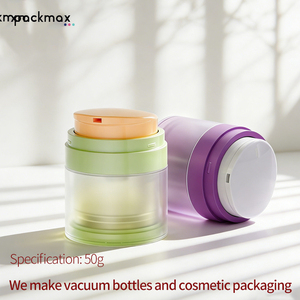 50g PP Vacuum <b>Pump</b> Cream <b>Bottle</b> – Refillable Face Cream & Sunscreen Lotion <b>Dispenser</b> - Product Image 4