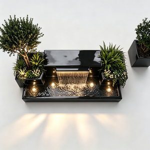 Fuente de Agua Decorativa H175 de Resina y Fibra de Vidrio, Resistente al Agua y a los Rayos UV, para Jardín Zen - Product Image 4