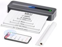 Impresora Térmica Portátil Phomemo M832 de 300DPI, Impresora Móvil Inalámbrica sin Tinta para Documentos y Etiquetas de Varios Tamaños