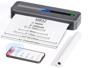 <span class=keywords><strong>Imprimante</strong></span> thermique portable A4 Phomemo M832 300 DPI, <span class=keywords><strong>imprimante</strong></span> mobile sans encre sans fil pour documents et étiquettes multi-formats - Product Image 6