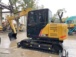 Mini-excavatrice sur chenilles hydraulique SY75Cpro 7,35t, machine de construction haute efficacité, moteur Isuzu, capacité de la benne de 0,28 m³ - Product Image 6