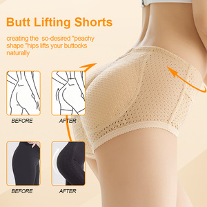 Shapewear Pants with Padded Butt Enhancement Insert - Women's Breathable Mesh <strong>Fake</strong> Butt Lift-Up Pants - Product Image 3