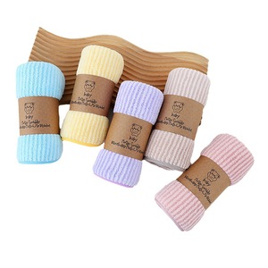 จินอาวผ้าขนหนูเช็ดหน้าคอรัลฟลีซ 35x75 ซม. ผ้าขนหนูเนื้อนุ่ม ซึมซับเร็ว แห้งไว ไม่เป็นขุย สีไม่ตก สำหรับผู้ใหญ่ - Product Image 5