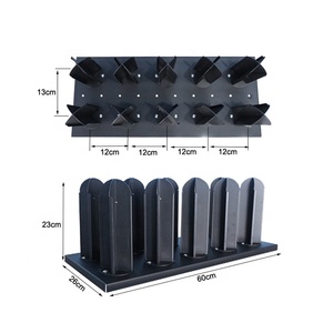 Đen 10-cột đôi hàng phim hiển thị đứng thanh lịch hiển thị kệ - Product Image 2