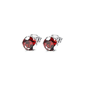 Pendientes de Plata con Cristales en Forma de Bola, Engaste de Bisel, Clásicos para Uso Diario, Unisex, Joyería de Aleación de Zinc - Product Image 3