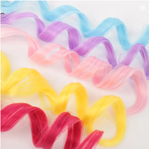 Extensiones de Cabello de Colores Arcoíris para Niñas, Accesorios de Cabello Divertidos para Niñas, Extensiones de Cola de Caballo Rizadas para Niñas - Product Image 2