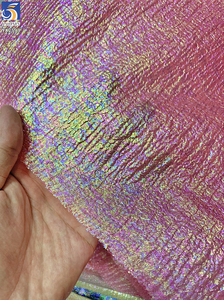 Tessuto Organza Lucido in Poliestere a Prezzi all'Ingrosso, Rotolo di Tessuto Organza Metallizzato Lucido Iridescente in Vari <span class=keywords><strong>Colori</strong></span> - Product Image 3