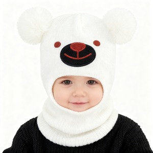 Gorro de punto para bebé, para invierno, con orejeras, diseño de oso, para niños pequeños, niñas y niños, gorro de punto cálido de 0 a 2 años - Product Image 3