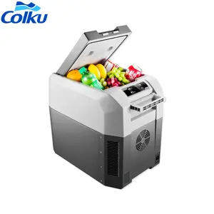 Hot Selling Colku Portable 12V Mini Car Fridge 33L Freezer For Outdoor Camping DC 12 V/ 24V Portable Compressor Refrigerator