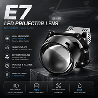 VAHID Lentille de projecteur universelle Bi-LED 78W 7900LM 6000K pour phare, mise à niveau des feux de route et de croisement