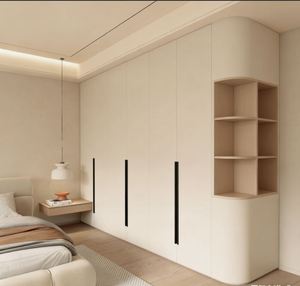 Armario Independiente Moderno y Minimalista Personalizado BALOM, Diseño sin Manijas, Puerta con Bisagras, Función de Cierre Suave, para Sala de Estar - Product Image 4