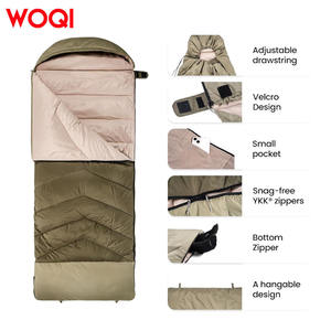 Saco de Dormir Tipo Sobre Woqi, 74x63 Pulgadas, Transpirable, de Poliéster, para Adultos, para Acampar, Hacer Senderismo, Viajar, Uso en Exteriores - Product Image 2