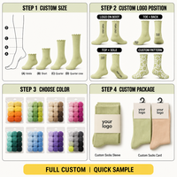 Chaussettes de sport en coton antidérapantes à volants avec logo brodé personnalisé pour femmes, idéales pour le Pilates, le fitness et le yoga – Nouveauté du fabricant