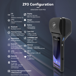 Z93 tùy chỉnh OEM 80 mét POS NFC 4 gam <span class=keywords><strong>Wifi</strong></span> Cảm ứng Android cầm Tay POS thiết bị đầu cuối với máy in - Product Image 5