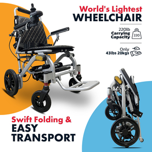 Silla de Ruedas Eléctrica Plegable de Alta Calidad KSM-603, Silla de Ruedas Motorizada para Viajes, para Personas Mayores - Product Image 3