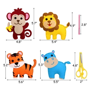 Kit d'artisanat d'animaux Créatures de la forêt DIY <span class=keywords><strong>Couture</strong></span> Feutre Animaux en peluche Débutants Set de <span class=keywords><strong>couture</strong></span> éducatif Art Craft Kits for kds - Product Image 2