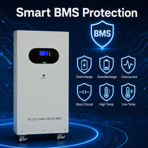 51.2V 314Ah 16kWh LFP Solar <b>Backup</b> <b>Battery</b> CAN RS485 Communication BMS Mobile Cabinet Poland Warehouse - Product Image 2