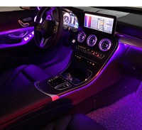 Kit complet 64 couleurs W205 X253 GLC Éclairage d'ambiance intérieur de voiture avec tweeter rotatif pour grille d'aération Classe C 12V