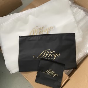 Customized Black Zipper Bag Brand Logo Waterproof Plastic Ziplock Pouch Apparel Packaging Garment Bags for Online Business - Product Image 6