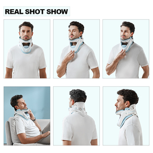 OEM Verstelbare Volledig Flanellen Opblaasbare Nekbrace Goedkope Prijs Cervicale Stretcher Tractie voor Schoudergewricht Ondersteuning Braces - Product Image 6