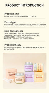 Crema para el cuidado de la piel de sebo Crema hidratante de sebo personalizada Hidratante de sebo - Product Image 6