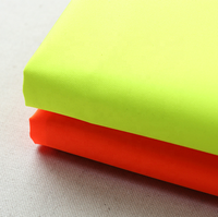 Hi Terlihat Oranye dan Kuning Polyester 300D Kain Oxford dengan PU Lapisan untuk Keamanan Seragam