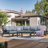 Fabrik Großhandel Aluminium Sessel Set Garten Sofas Outdoor Sofa Gartenmöbel Outdoor Sofa