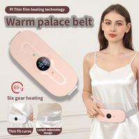 Beliebtes schwarzes Menstruation heizkissen Vibrations massage Thermal Back Relief Period Cramp Relax Belt Massage gerät