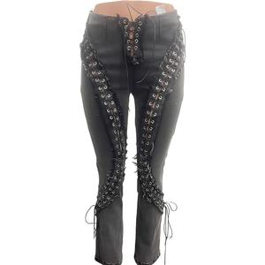 C2429 Vente en gros de poches latérales plissées <span class=keywords><strong>Jeans</strong></span> à la mode <span class=keywords><strong>taille</strong></span> <span class=keywords><strong>basse</strong></span> haute extensible - Product Image 6