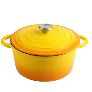 Best Selling Cookware 20/22/24/26/28CM High Quality Nonstick Enameled Cast Iron Dutch Oven Food Warmer Casserole with Lid