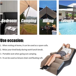 Inflatable Lounges <b>Folding</b> Lazy Floor Chair <b>Sofa</b> Lounger <b>Bed</b> Inflatable Chair With Armrests Home Furniture Foldable - Product Image 3