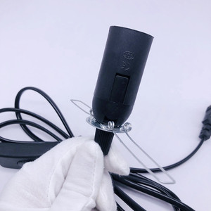 E14 Muối Đèn Cáp Với Chuyển Đổi 180Cm Dây Màu Đen Chủ Ổ Cắm Dây Thay Thế Dây Điện Cho Himalaya Pha Lê Đá Đèn - Product Image 5