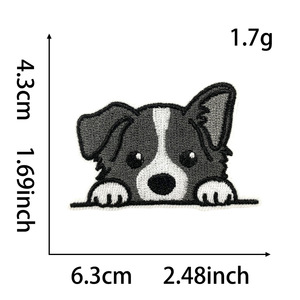 Nuevos Parches Bordados Termoadhesivos de Perros con Golden Retrievers, <span class=keywords><strong>Border</strong></span> Collies y Bulldogs Franceses para Bolsos, Ropa y Gorras - Product Image 4