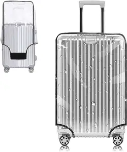 ISO9001 फैक्टरी कस्टम एंटी-स्क्रैच मोटा यात्रा सामान कवर स्पष्ट पीवीसी सूटकेस कवर रक्षक