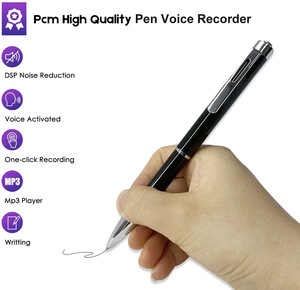 Aomago Enregistreur <span class=keywords><strong>de</strong></span> stylo portable personnalisé Enregistreur vocal numérique à commande vocale avec lecture MP3 Clé USB personnalisée - Product Image 4
