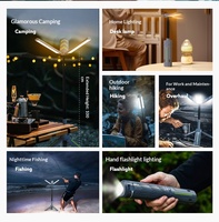 Lampe de camping extérieure ultra-autonome, empilable triangulaire, rétractable, multifonctionnelle, lumière d'ambiance, vente en gros usine