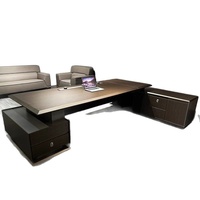 Nouvelle combinaison de bureau et de chaise de direction en PVC sur mesure, style moderne, haut de gamme, luxe léger, pour le bureau