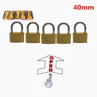 Fastener Accessories 5 Pcs 20 30 40mm Copper Padlocks Open by Same Keys Key Alike Lock CYL 3001 Industrial Fastener Component