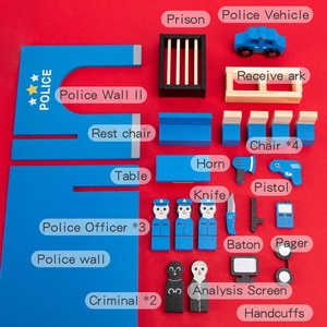 Station de police scène Simulation semblant jouer jeu de table meubles jouer ensemble enfants 3D Police jouet Simulation Mini ensemble de Police - Product Image 3