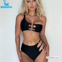 Traje de Baño de Dos Piezas con Tirantes Cruzados para Mujer, Estilo Bikini Sexy para Chicas Jóvenes, OEM