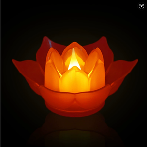 <span class=keywords><strong>Bougie</strong></span> électronique <span class=keywords><strong>LED</strong></span> Lotus sans fumée, en plastique, sûre, fonctionnant sur piles, veilleuse, lanterne, festival, Halloween, Diwali, Noël - Product Image 5