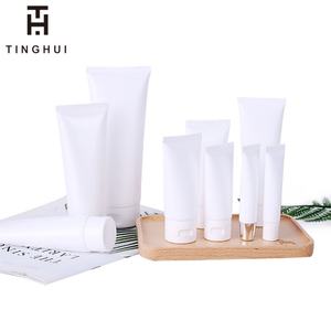 หลอดบีบพลาสติกสีขาวขนาด 50 มล. 60 มล. 100 มล. 120 มล. 150 มล. 200 มล. 300 มล. สำหรับเครื่องสำอางพร้อมฝาเปิดปิด - Product Image 2