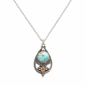 Collana con ciondolo a goccia per donna, design vintage, collana da indossare tutti i giorni - Product Image 1