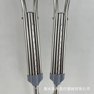Muletas ajustables para axilas de aleación de aluminio, altura ajustable, ayuda para caminar, para rehabilitación, soporte, capacidad de 300 lb - Product Image 3