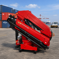 Grue articulée montée sur camion, 10 tonnes, 6 sections, grue de chargement hydraulique pour la construction