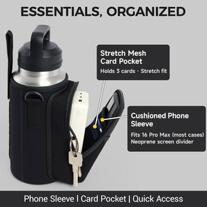 Sac de sport magnétique avec porte-bouteille, petit sac d'entraînement sportif à bandoulière avec poches pour téléphone et sangle d'épaule - Product Image 5