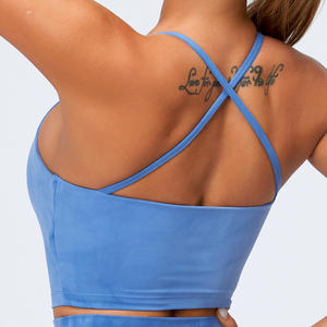 Conjunto de Yoga para Mujer, Hecho a Medida, de Alta Sujeción, con Tirantes Cruzados, Logotipo Frontal, Transpirable - Product Image 2